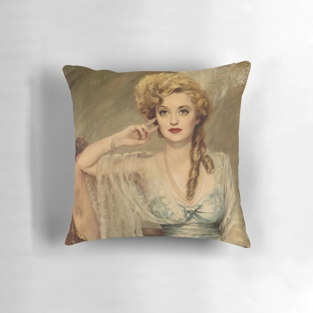 Bette Davis 90s Vintage Pillow featuring the iconic Hollywood actress