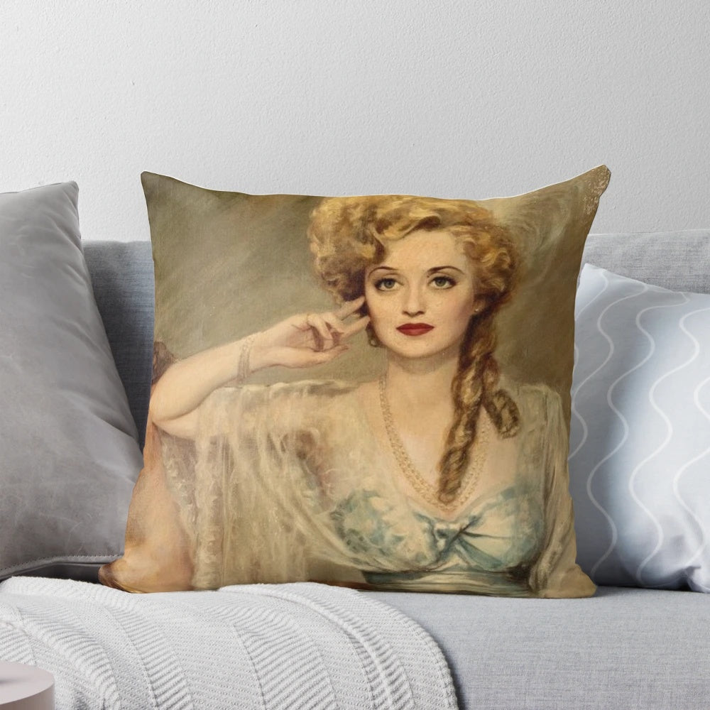 Bette Davis 90s Vintage Pillow featuring the iconic Hollywood actress