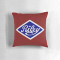 Classic car logo design featured on a comfortable, high-quality pillow.