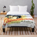 Casablanca movie-themed plush blanket with vintage film imagery