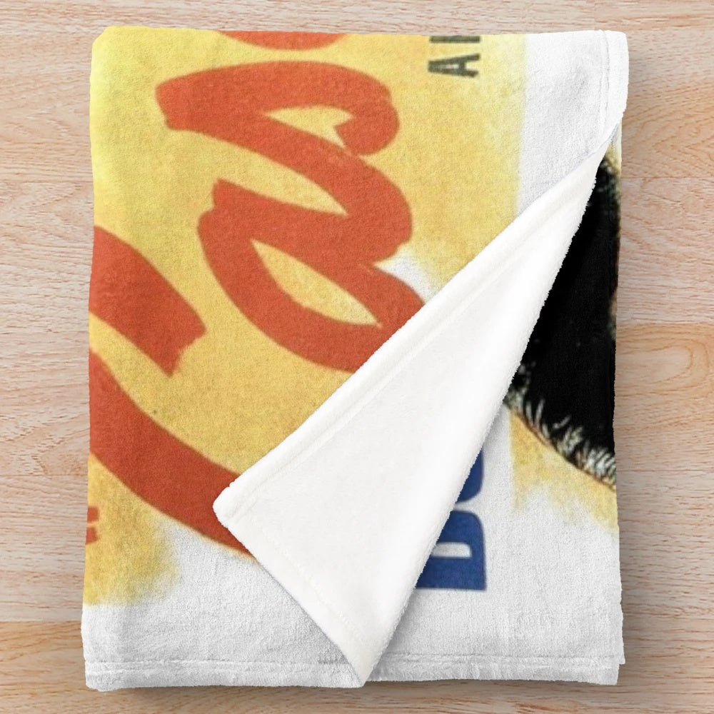 Casablanca movie-themed plush blanket with vintage film imagery