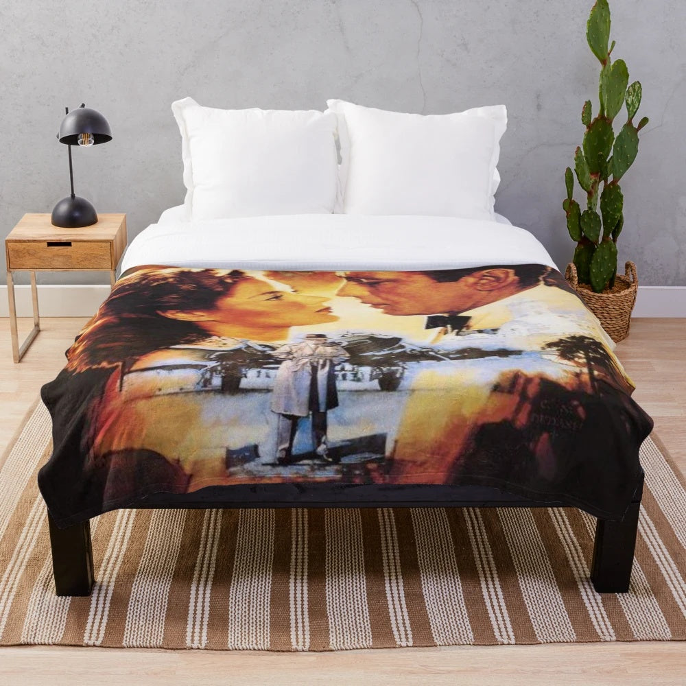 Casablanca movie inspired plush blanket