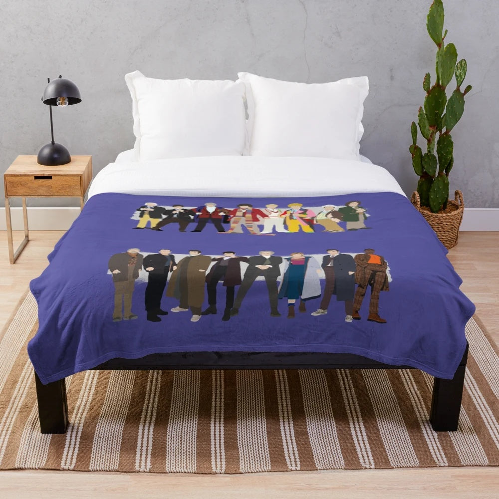 Classic Doctor Who Inspired Plush Blanket