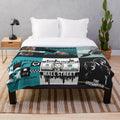 Plush blanket featuring movie art inspired by the classic films of director Martin Scorsese