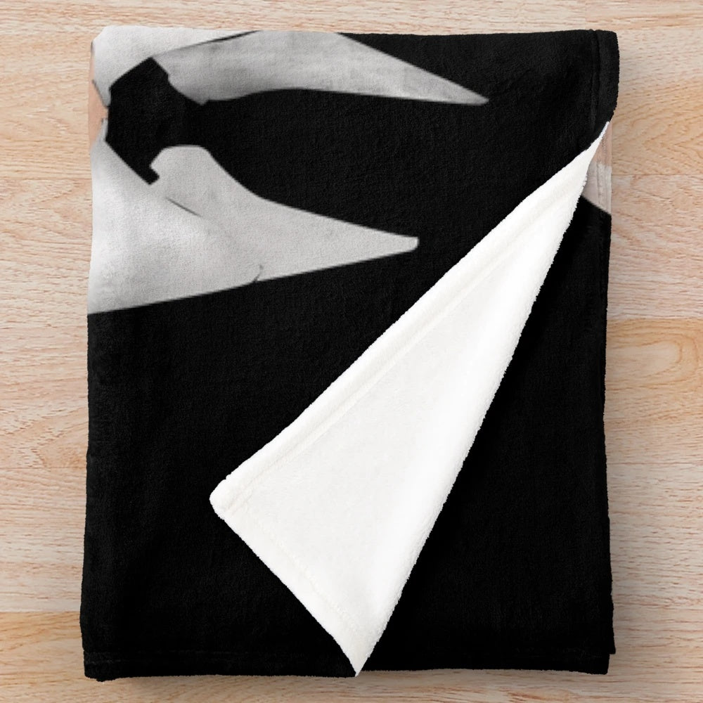 Plush blanket featuring a tribute to renowned French actor Bernard Blier