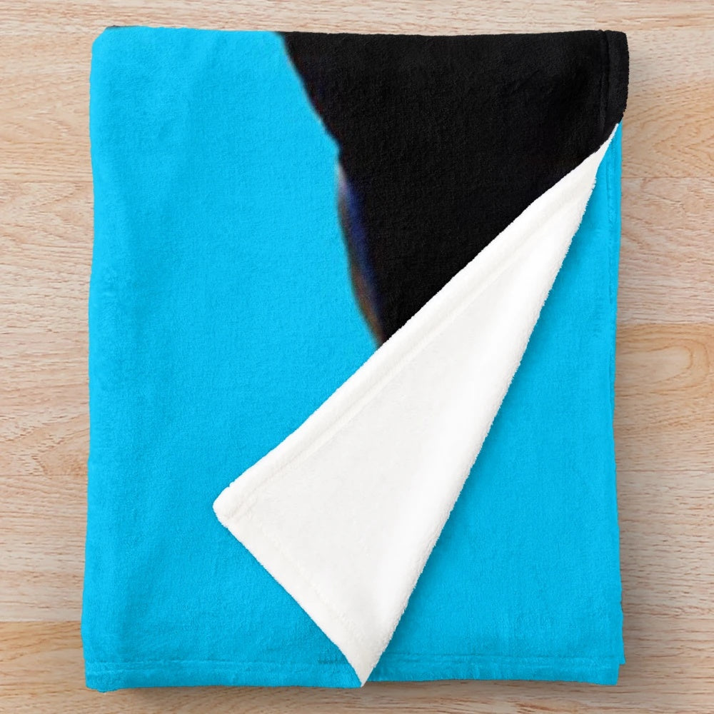 Blue plush blanket featuring classic Hollywood actor Gregory Peck