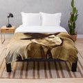 Humphrey Bogart Inspired Black and White Plush Blanket