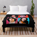 Keanu Reeves inspired plush blanket with pop culture design