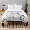 Jane Austen inspired plush blanket featuring a pride and prejudice quote
