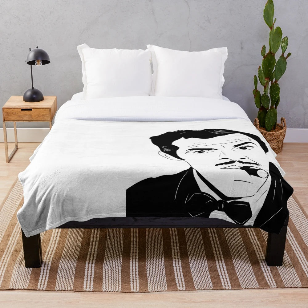 Tin-Tan Mexican Cinema Plush Blanket featuring the famous Mexican comedian