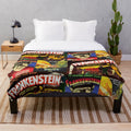 Classic horror monster sci-fi horror vintage movie poster print plush blanket