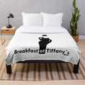 Cozy plush blanket featuring a classic movie theme from Breakfast at Tiffany's