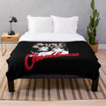 Plush blanket with classic movie Casablanca imagery and Humphrey Bogart design