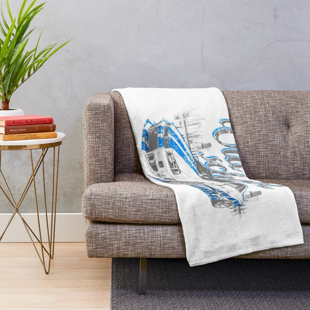 Plush blanket featuring the iconic Nissan Skyline GTR r34 sports car