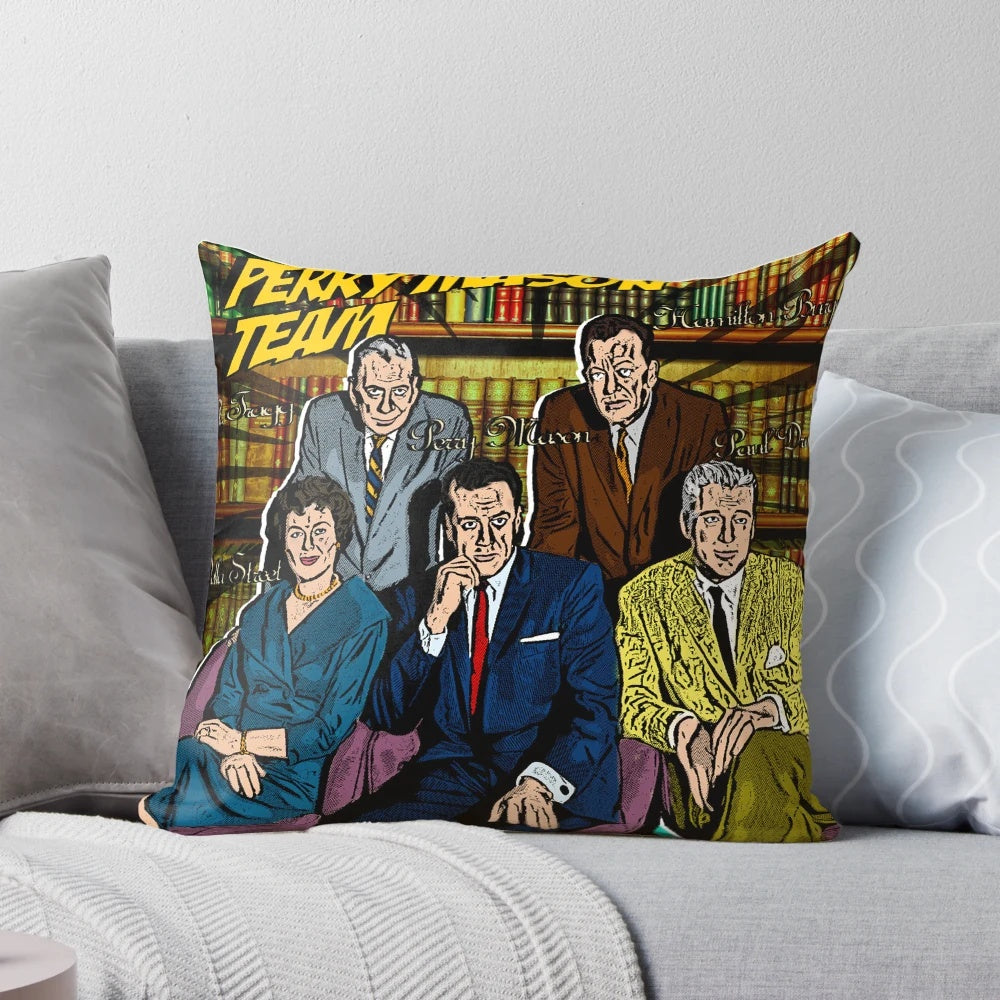 Collectible Perry Mason TV show logo pillow
