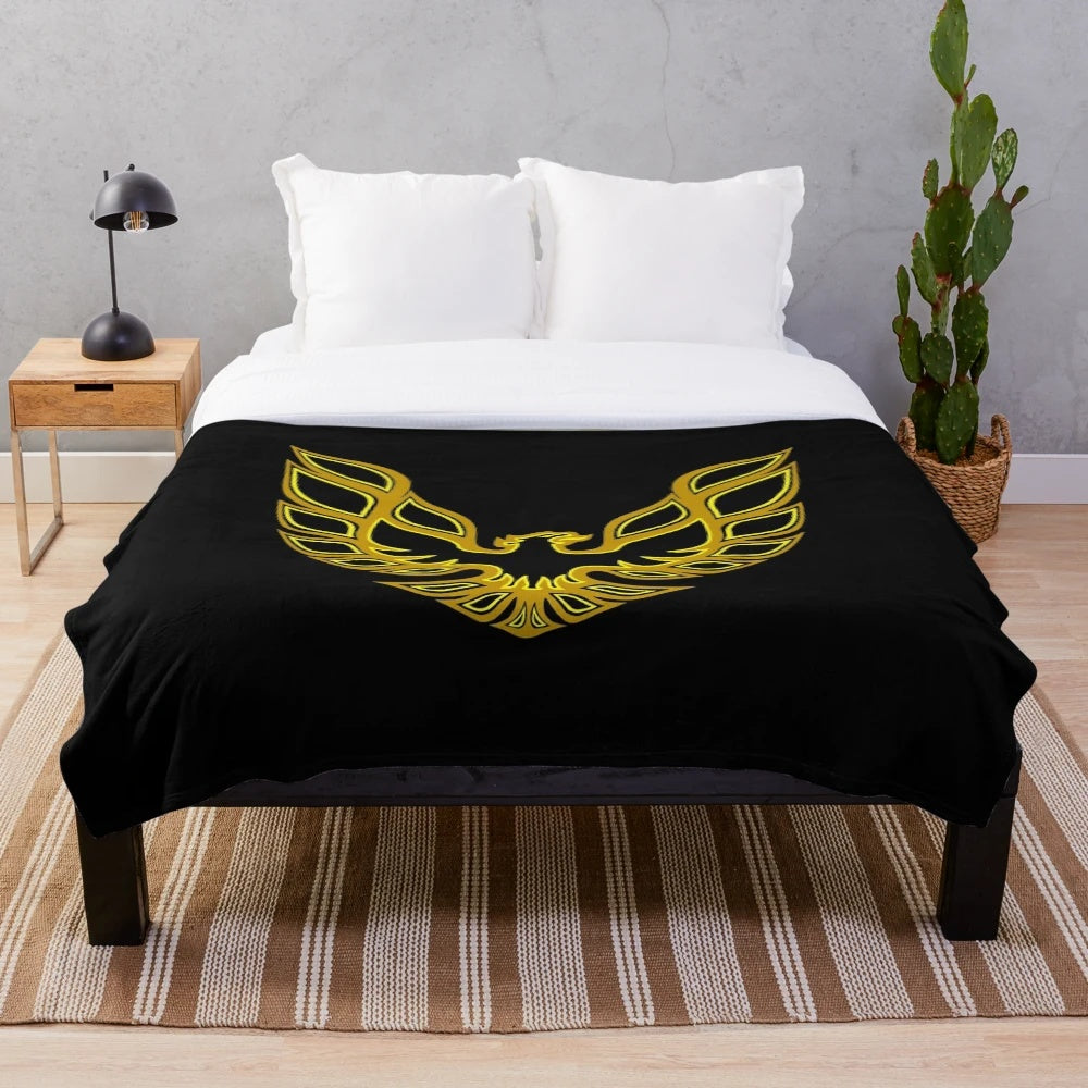 Pontiac Firebird Trans Am plush blanket featuring retro muscle car design