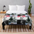 Vintage collage plush blanket with classic actress Eleanor Parker