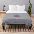 Saab classic car outline illustration plush blanket