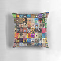 Throw pillow featuring Shakespeare's iconic plays like Hamlet and Macbeth