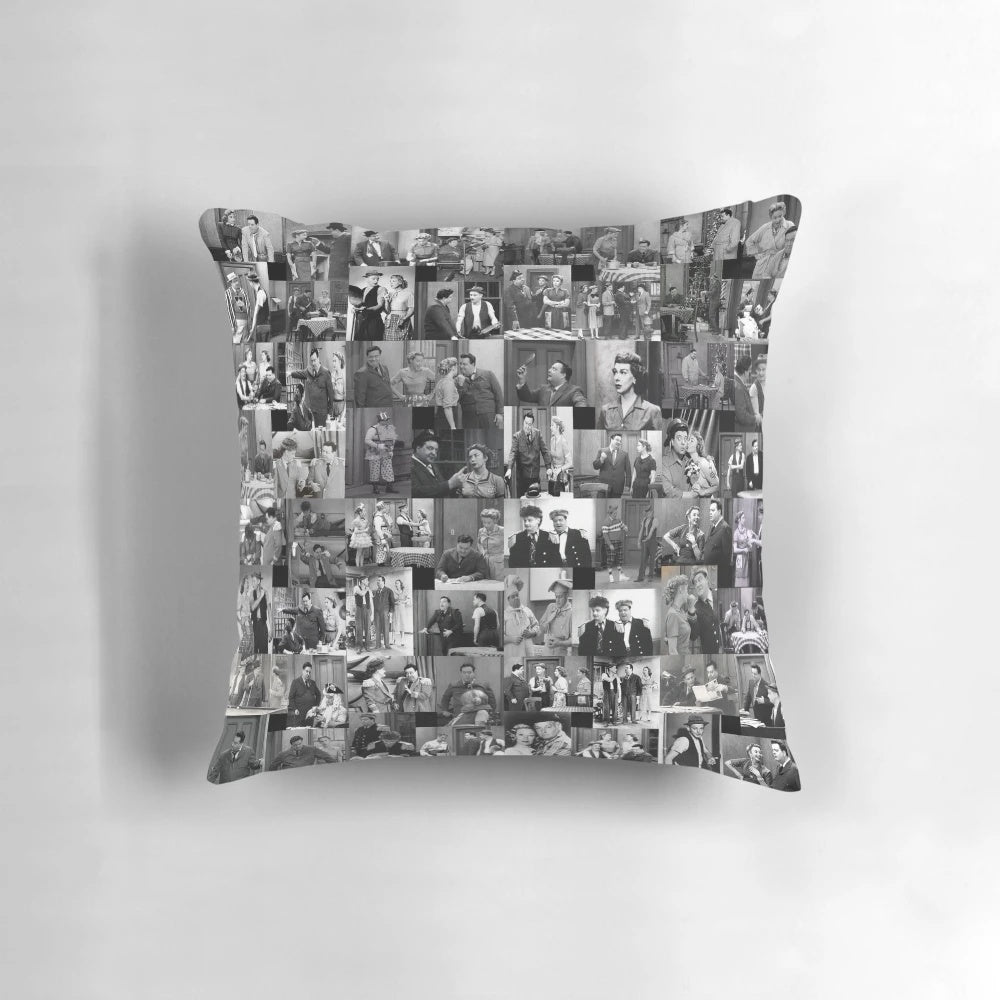 The Honeymooners' themed pillow with classic TV comedy characters Jackie Gleason and Art Carney