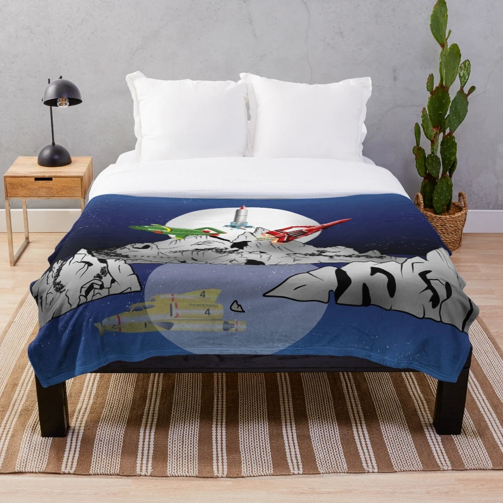 Thunderbirds-inspired Tracy Island plush blanket