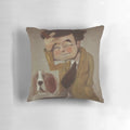 "Classic 'Columbo' inspired throw pillow featuring Peter Falk"