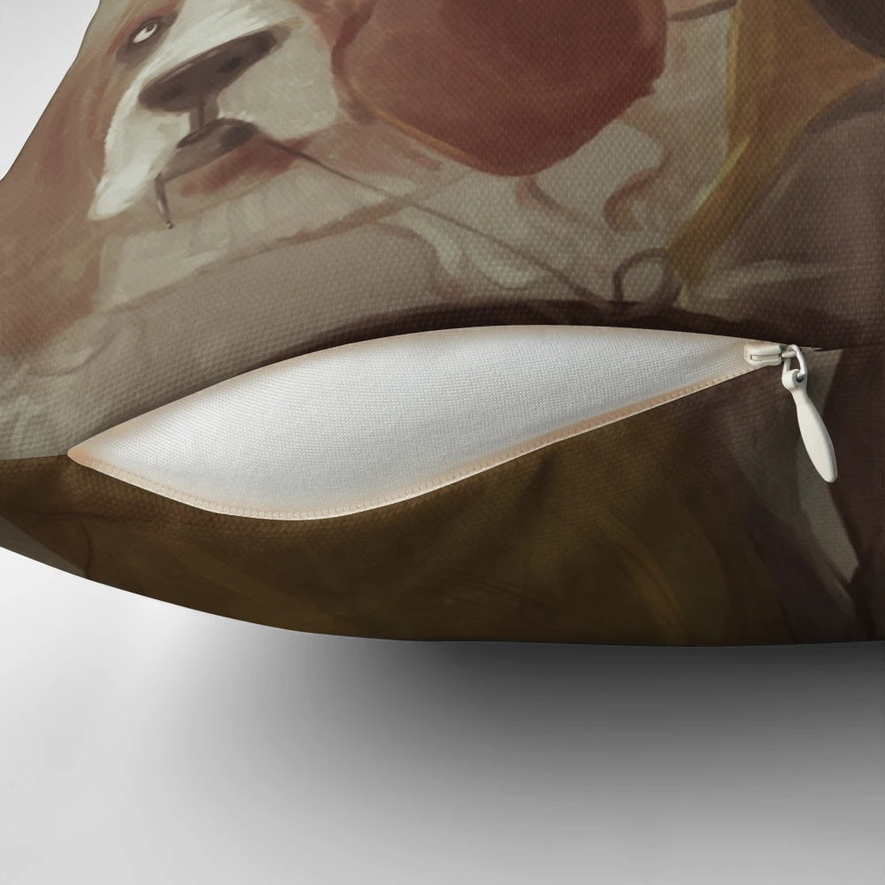 "Classic 'Columbo' inspired throw pillow featuring Peter Falk"