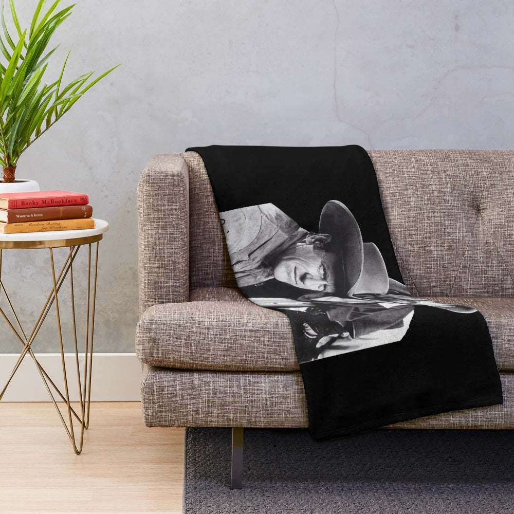 Gunsmoke TV series plush blanket featuring James Arness as Matt Dillon