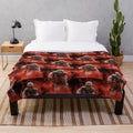 Cleveland Browns Inspired Plush Blanket with Nick Chubb Sports Art