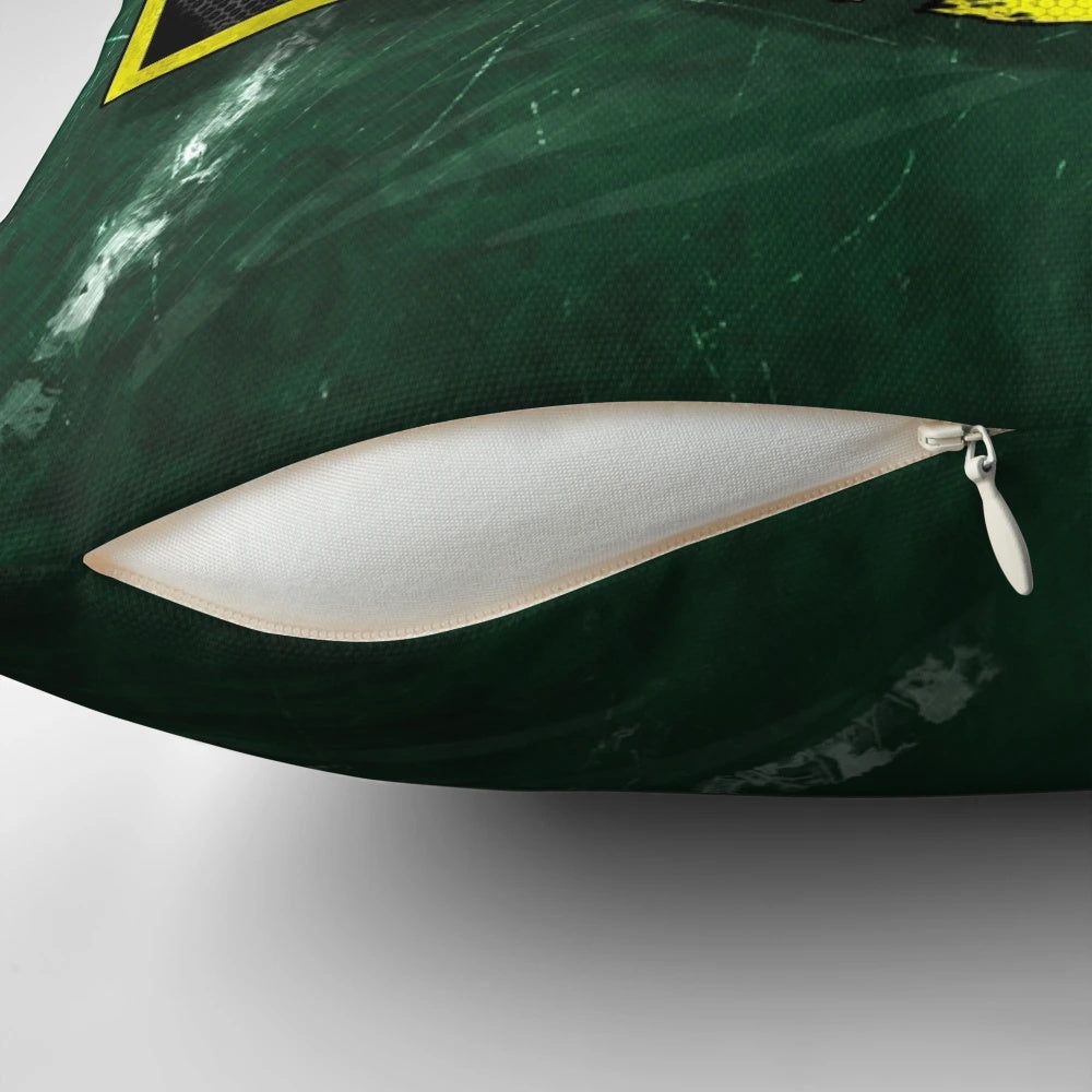 Clever Girl Jurassic Park Pillow with a Velociraptor Design