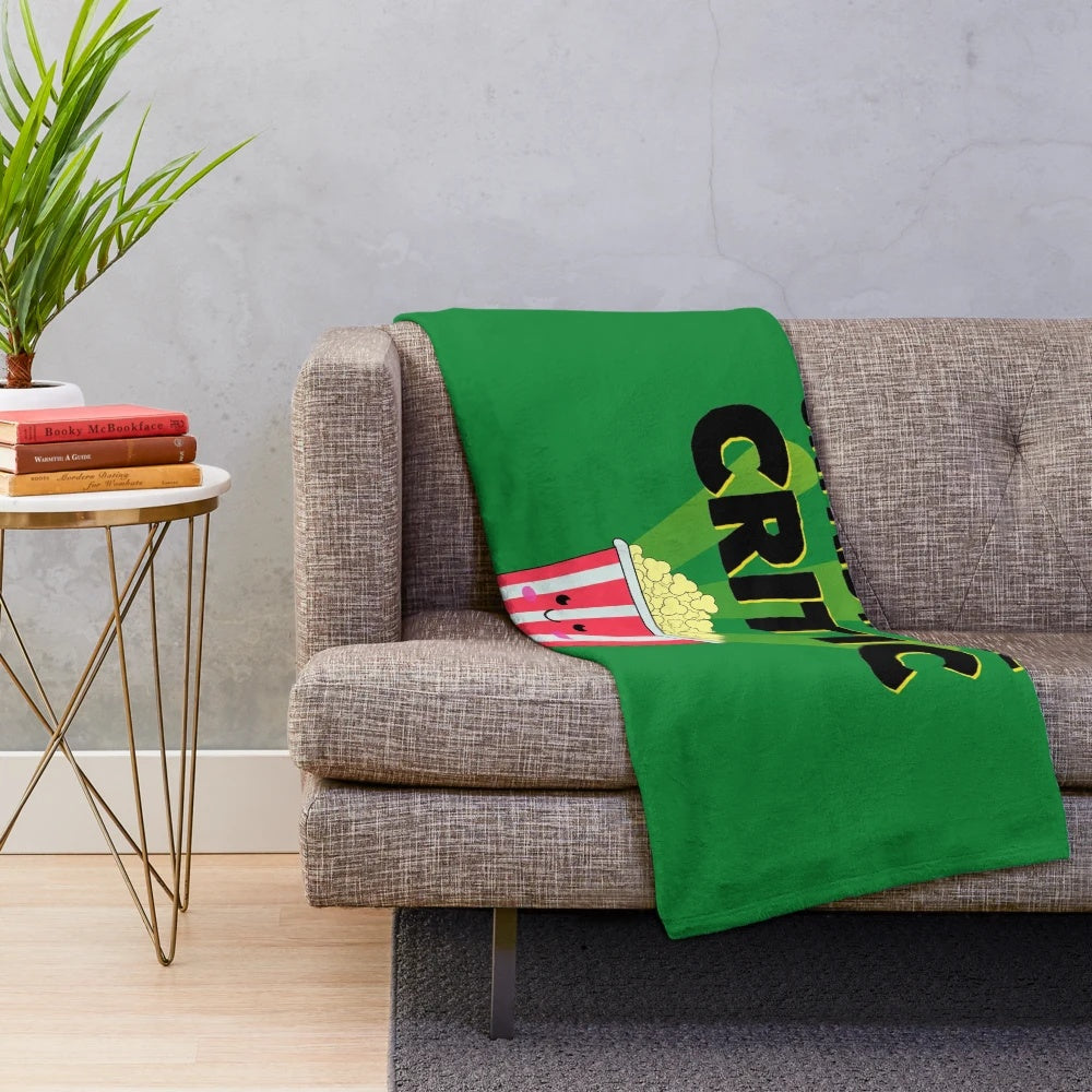 Clever Movie Critic Plush Blanket with Funny and Witty Design