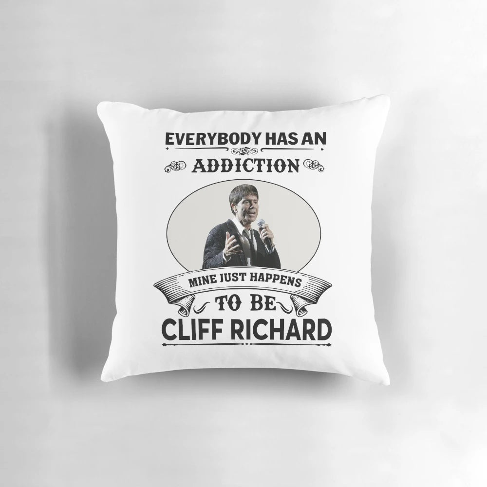 Cliff Richard Pillow featuring the iconic British comedy star