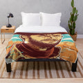 Clint Eastwood-inspired plush blanket with a western cowboy design