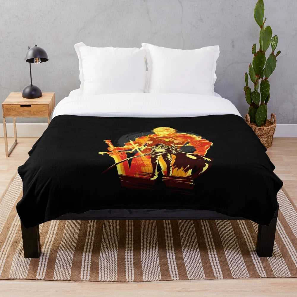 Clive Rosfield plush blanket with Final Fantasy XVI inspired design