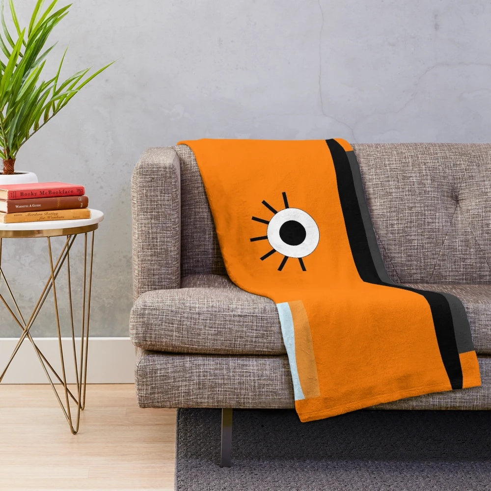 Clockwork Orange-themed plush blanket featuring the iconic imagery from the classic novel and movie