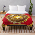 Clow Card plush blanket with magical circle design