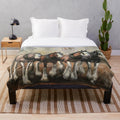 Clydesdale horse plush blanket