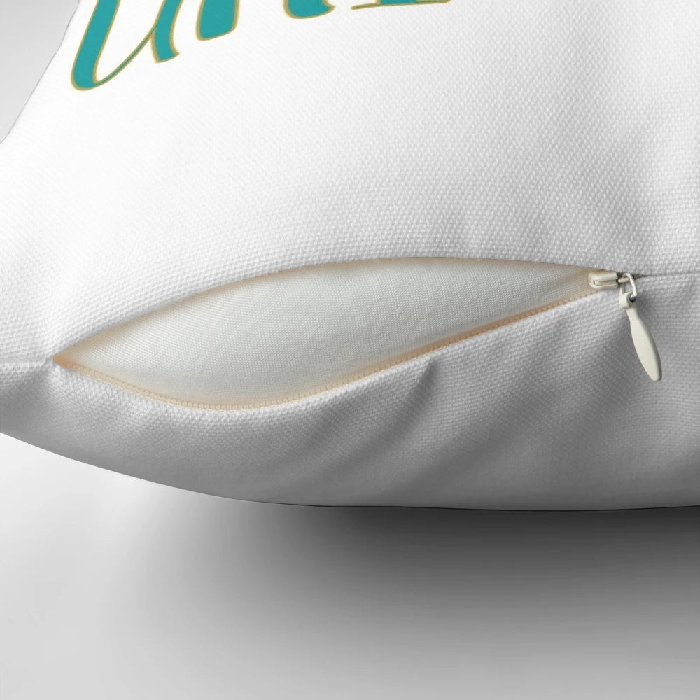 Coastal Carolina University Teal and Gold Pillow with Trendy Typography