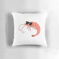 Soft, comfortable pillow featuring a vibrant illustration of an ocean prawn wearing sunglasses