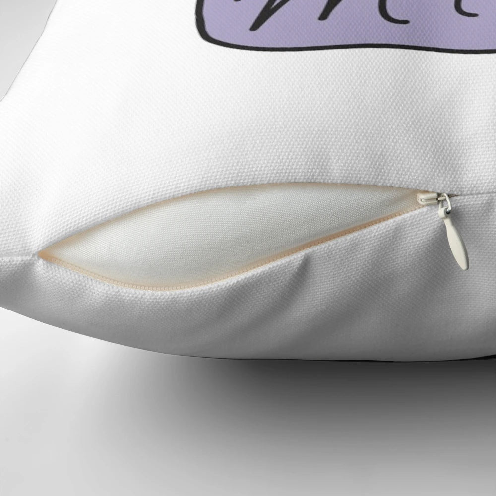 A hand-drawn illustration of a seagull on a high-quality throw pillow, perfect for adding a touch of coastal style to any room.