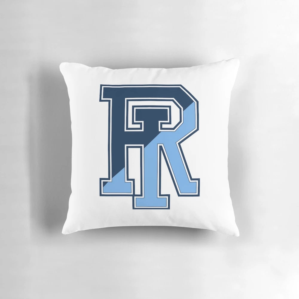 University of Rhode Island inspired coastal blue pillow