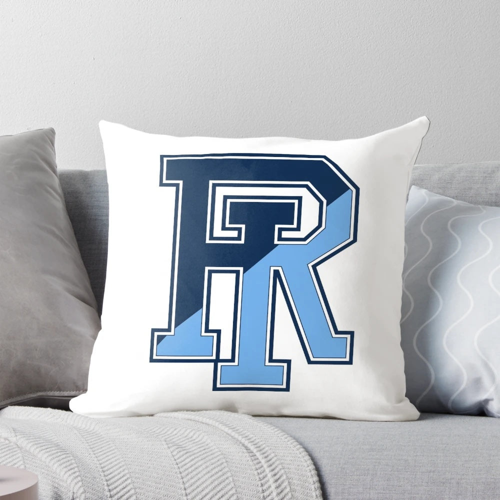 University of Rhode Island inspired coastal blue pillow