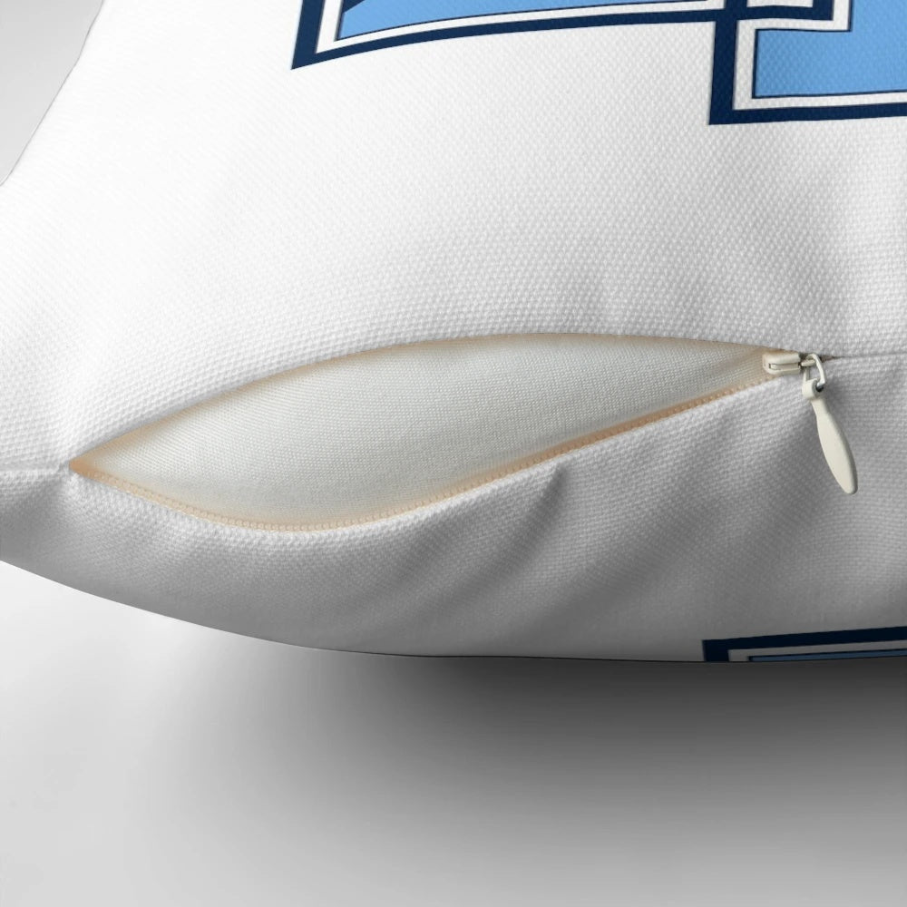 University of Rhode Island inspired coastal blue pillow