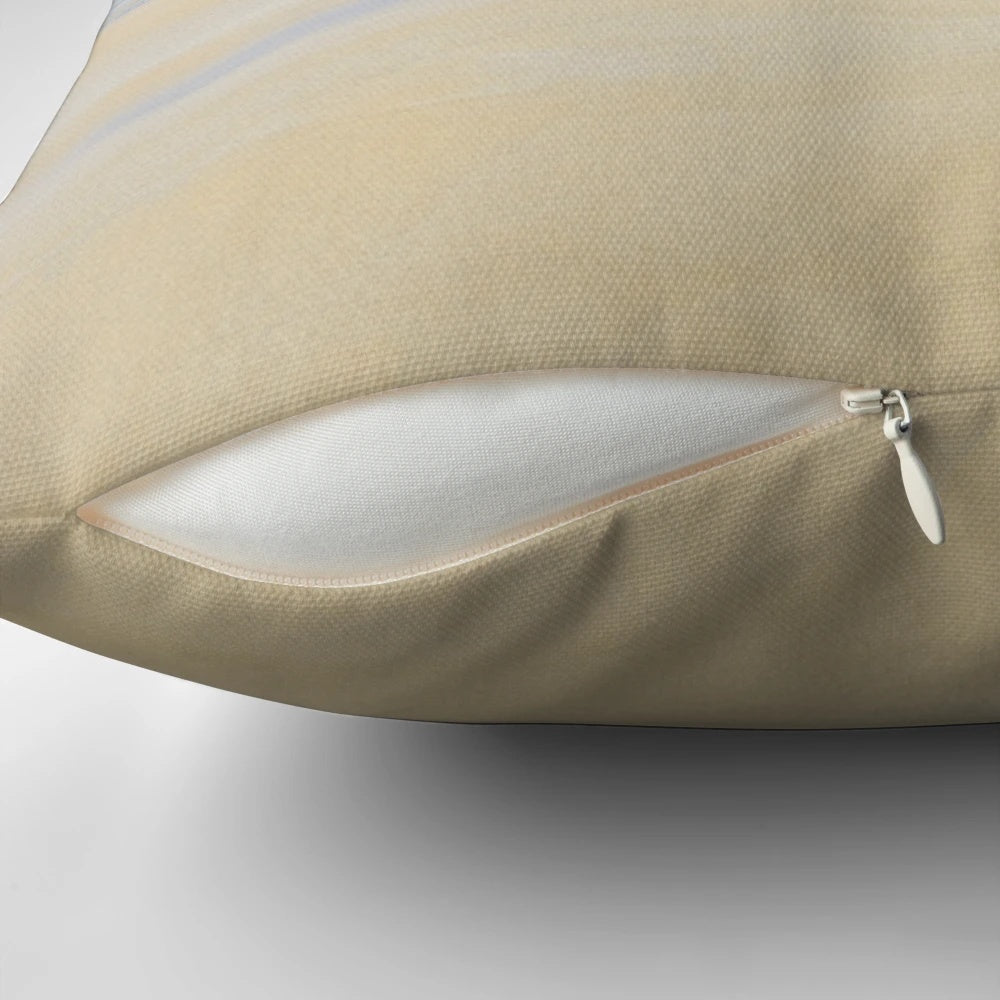 Coastal pillow featuring a scenic view of Traigh Mhor beach on the Isle of Lewis, Scotland