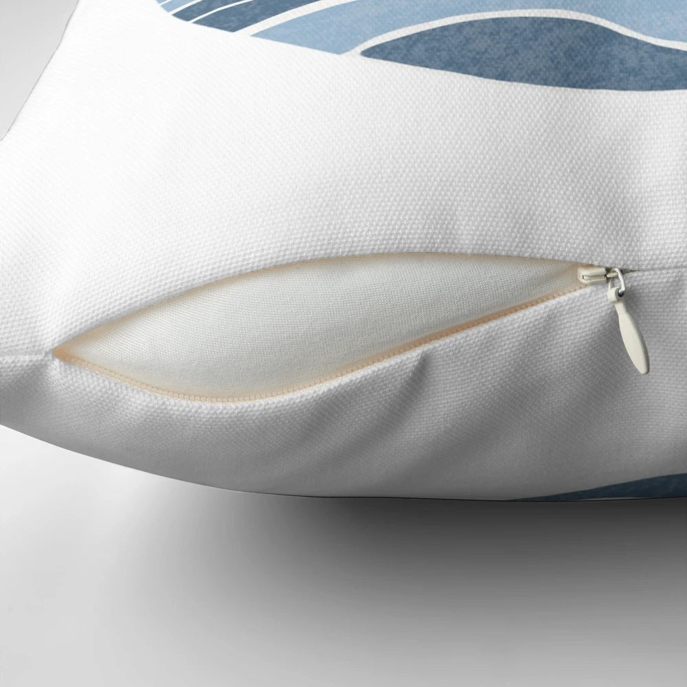 A vibrant coastal surf break pillow featuring waves and beach scenery.