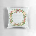 Coastal-themed Christmas decorative pillow with various nautical and holiday elements