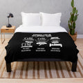 Plush blanket featuring a roller coaster design for roller coaster enthusiasts