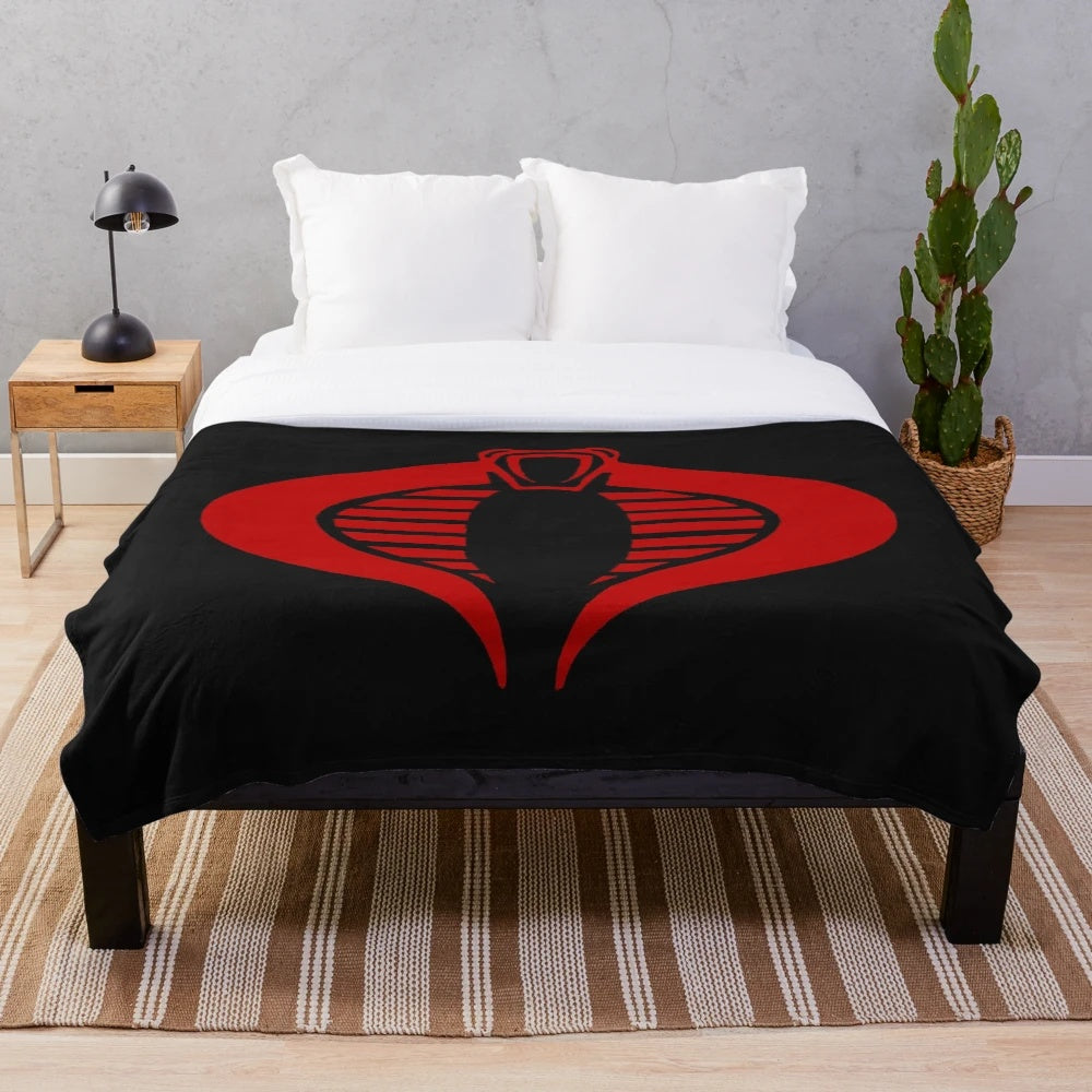 Cobra Enemy Logo Inspired Gi Joe Plush Blanket
