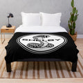 Cobra-Inspired Plush Blanket with Vintage Retro Auto Car Styling