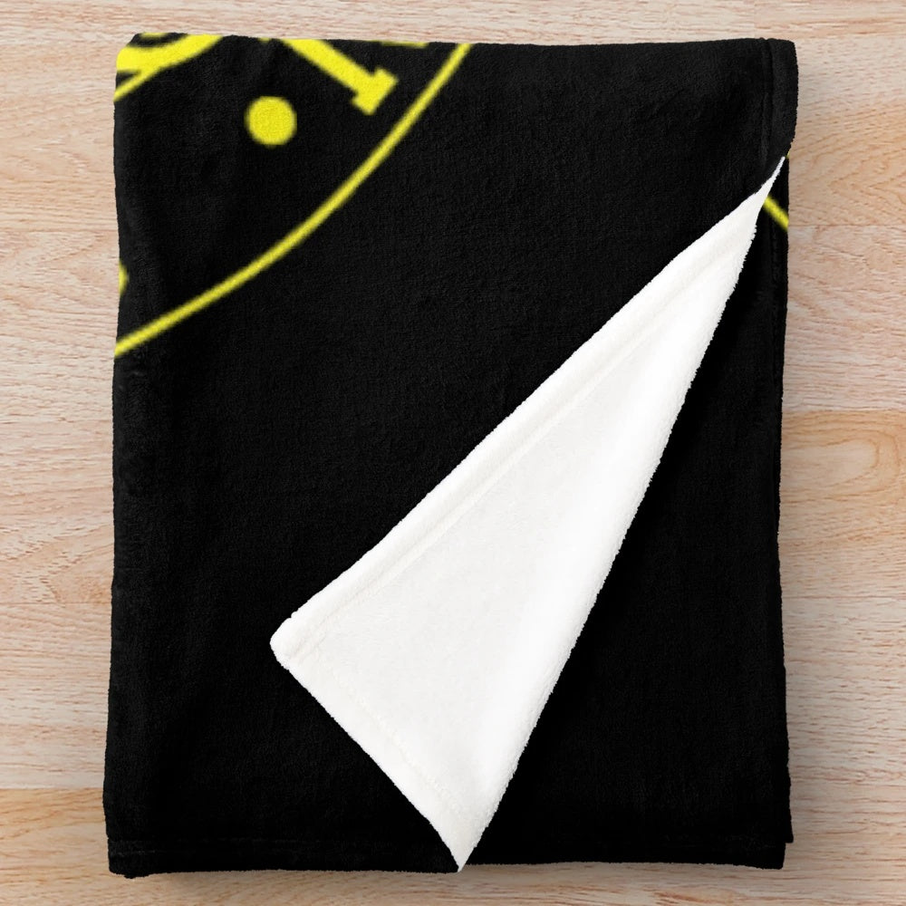 Cobra Kai inspired plush blanket featuring retro karate kid design